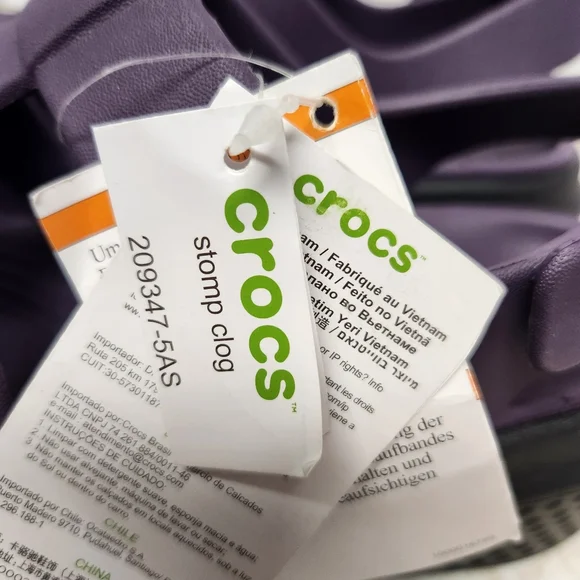 New Crocs Stomp Fisherman Sandal Unisex Size Men 5 / Women 7 Dark Purple - Picture 10 of 10